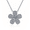 D-Silver, variant on 925 Sterling Silver Dainty Camellia Flower Design Pendant With 0.5CT Cubic Zirconia Clavicle Necklace Gift for Women Wife Mom