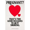thumbnail image 2 of U.S.. Department of Health & Human Services 11x14 Gold Ornate Wood Frame and Double Matted Museum Art Print Titled - Pregnant, That's Two Good Reasons to Quit Smoking, 2 of 4