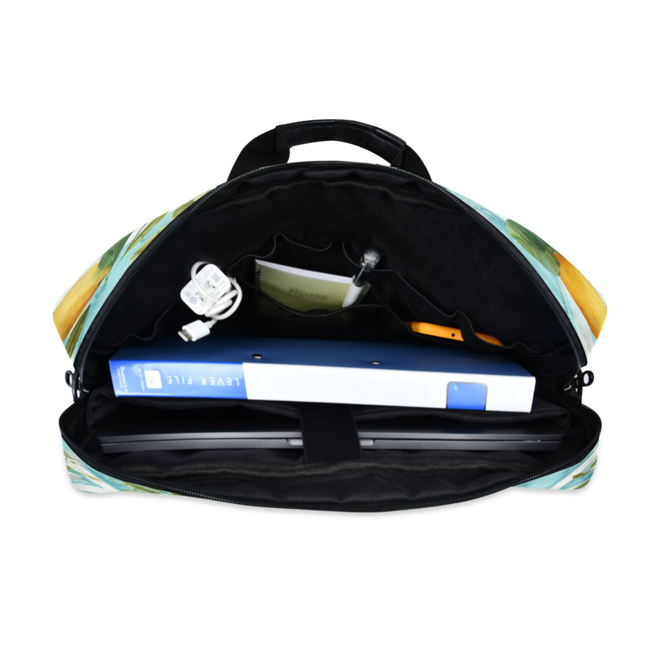 Laptop Bag Laptop Briefcase 15.7 x 3 x 11.8 Inches Laptop Bag Briefcases Laptop Storage Travel Laptop Bag Work Laptop Bag Beautiful Yellow Lemon Pattern