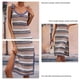 thumbnail image 5 of Vestido de punto con hombros descubiertos para mujer, túnica a rayas, vestido de ganchillo sin mangas, falda hasta la rodilla con abertura, azul L, 5 of 6