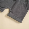 thumbnail image 7 of Infant Boys Outfits Letter Print Short Sleeved T-Shirt and Shorts Child 2Pc Clothes Set, 7 of 7