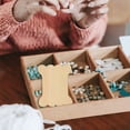 thumbnail image 3 of Light Brown Plastic Thread Winding Plate for Home Use Smooth Surface Prevents Knots 18pcs, 3 of 9