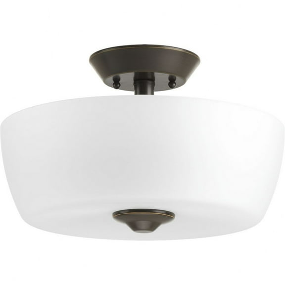 P350060-020-Progress Lighting-Leap - Close-to-Ceiling Light - 2 Light in Modern style - 14 Inches wide by 8.88 Inches high-Antique Bronze Finish