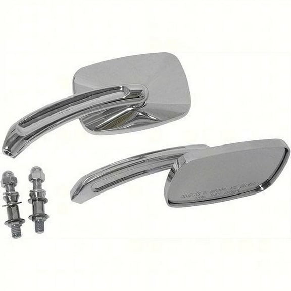 Harddrive  18-137; Rectangle Custom Cast Mirror Chrome