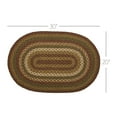 thumbnail image 3 of VHC Brands Tea Cabin Jute Oval Rug 20x30 Country Braided Flooring, Moss Green and Deep Red, 3 of 5