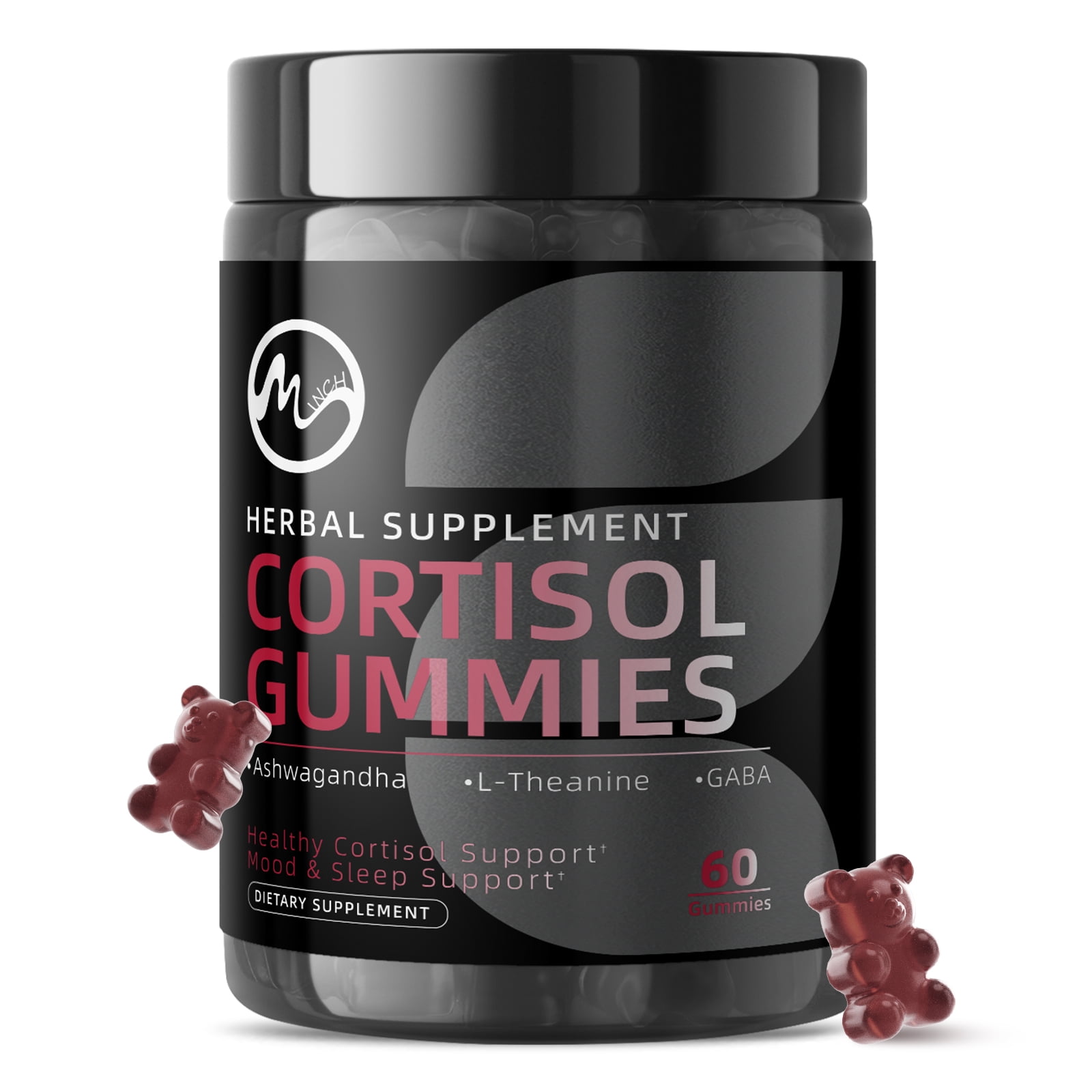 Cortisol Supplement Gummies for Women Men, Cortisol Reducer with Ashwagandha, L-theanine,Phosphatidylserine, Cortisol Detox Manager Support Stress Focus, 60 Gummies