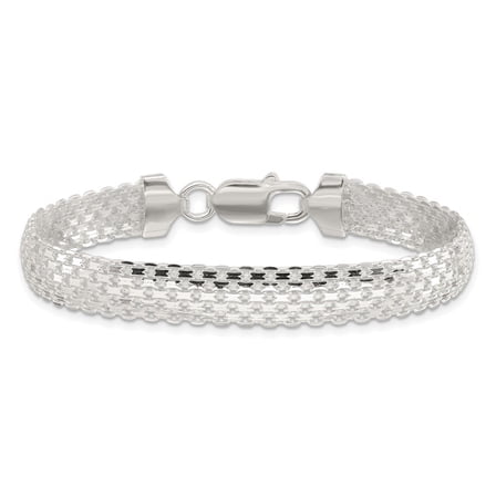 Diamond2Deal 925 Sterling Silver Polished 8.5mm Bismark Chain Bracelet for Men 7"