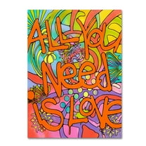 Trademark Fine Art 'All you need is love' Canvas Art by Dean Russo