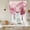 Pink, variant on Pink Mountain Balloon Curtains for Living Room/French Door, Misty Forest Nature Woodland Pine Tree Landscape Tie Up Curtains 63 Inch Length Energy Saving Kitchen Curtains Shades for Windows 42"x63"