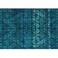 thumbnail image 1 of Ahgly Company Indoor Rectangle Abstract Turquoise Blue Modern Area Rugs, 2' x 5', 1 of 4