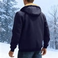 thumbnail image 5 of Hoodies For Men Fuzzy Sherpa Lined Pullover Hoodie Full Zip Up Winter Thermal Hooded Sweatshirt With Zipper Pockets, 5 of 9