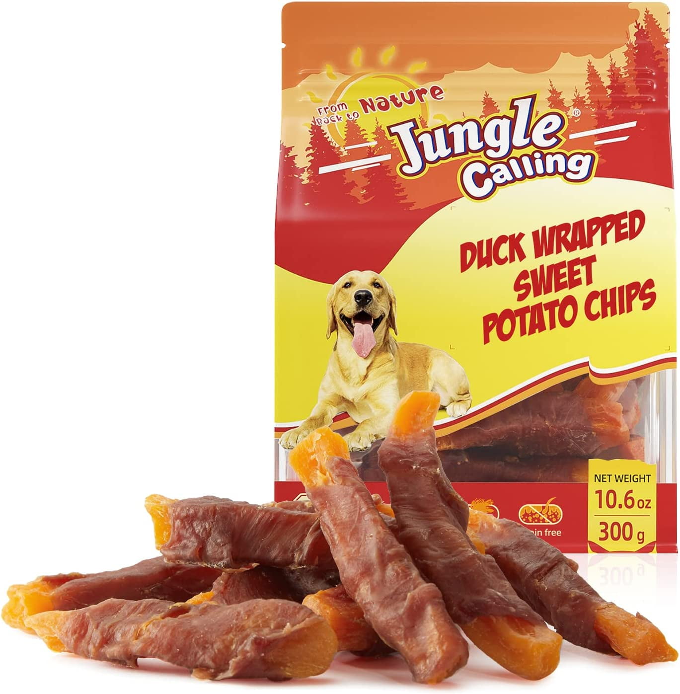 Jungle Calling Sweet Potato & Duck Dog Treats, Vegetarian, Nutritious