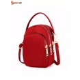 thumbnail image 2 of Spencer Mini Cell Phone Purse Small Crossbody Shoulder Bag Smartphone Nylon Pouch Wallet for Women (4.7" * 2.7" * 7.1",Red), 2 of 8