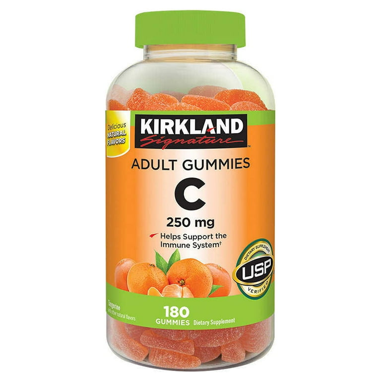 Kirkland Signature 250mg Vitamin C Gummies, NATURAL FRUIT