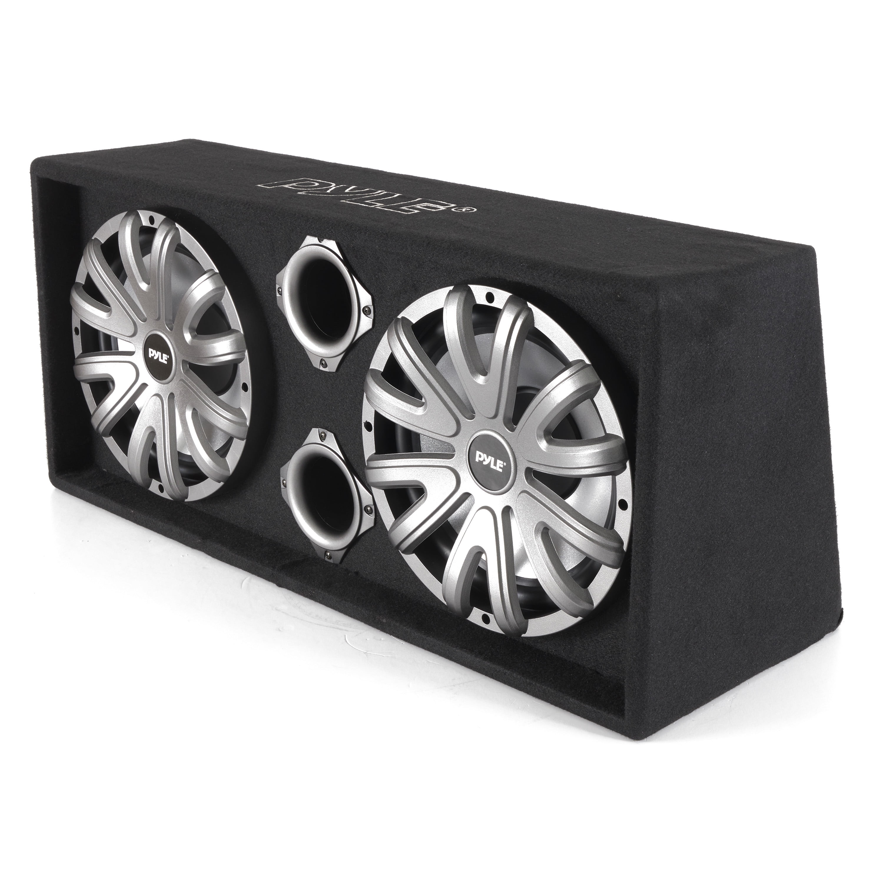 Pyle 12 Inch 600 Watt Mount Car Audio Subwoofer Enclosure Box w LED Lights