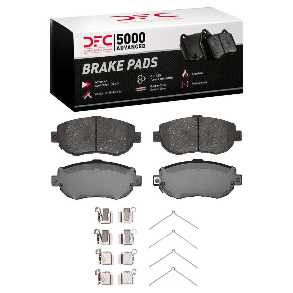 Dynamic Friction Company 1551-0619-01 DFC 5000 Advanced Brake Pads - Ceramic and Hardware Kit - OE