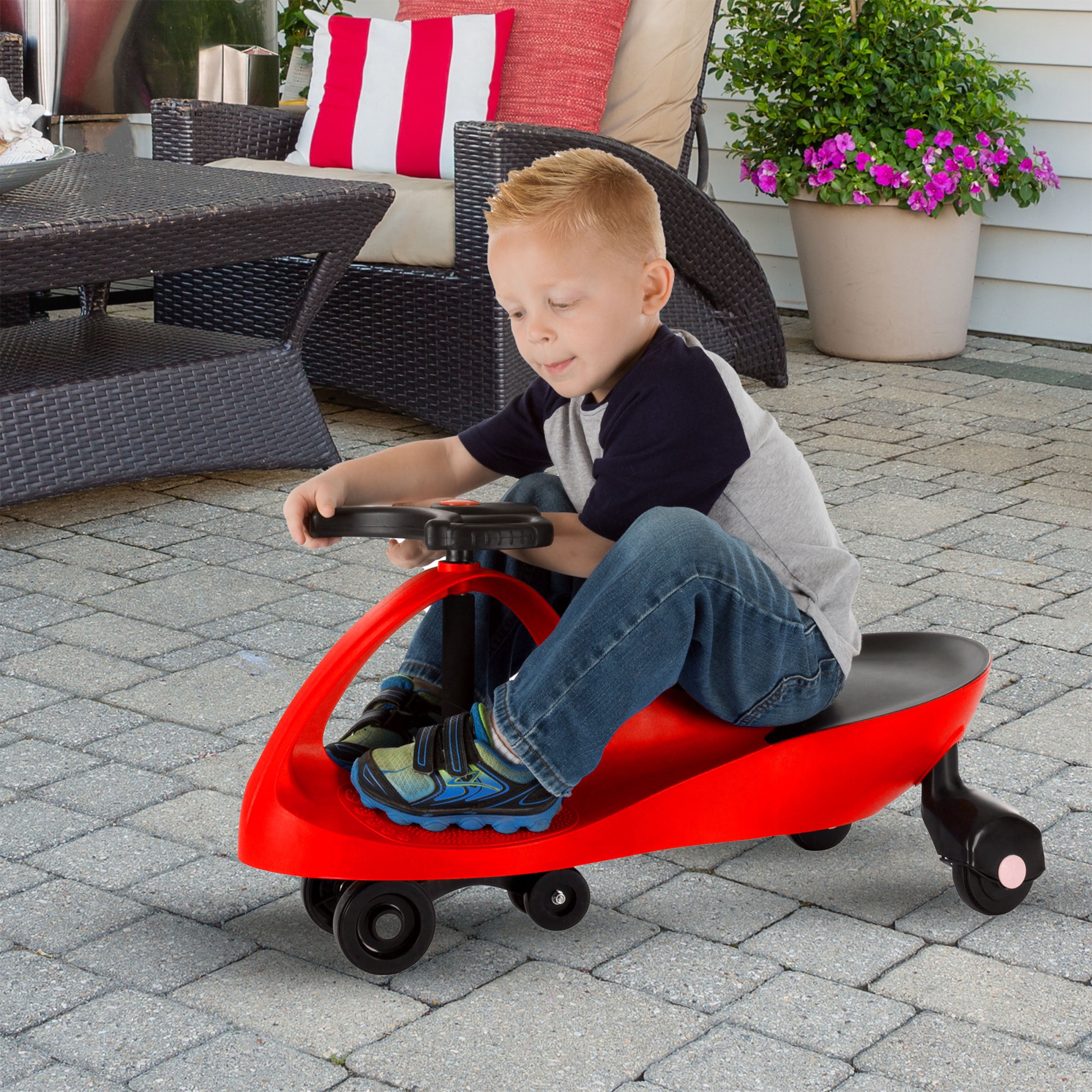 Lil Rider Wiggle Car for Ages 3 and Up - Twist, Wiggle, and Go (Red)