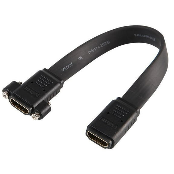 PRO SIGNAL - HDMI Female to Female Panel Mount Adaptor Lead, 165mm Black