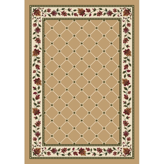 Milliken Signature Area Rug SYMPHONY WHEAT Symphony 04310 Linked Doaginals 2' 8" x 3' 10" Rectangle