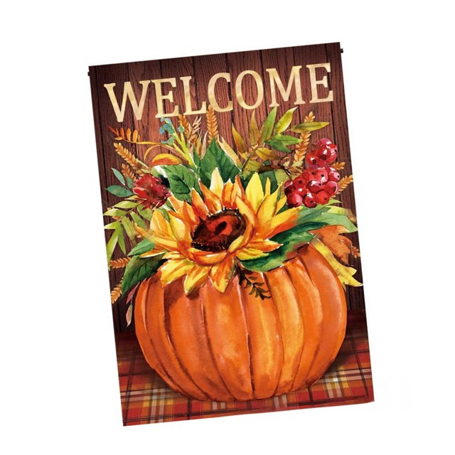 Inteprter Garden Flag Beautiful Anniversary Household Accessories Decor Pumpkin Decal Yard Decoration Seasonal Flags Home Craftsmanship Type3 NO3