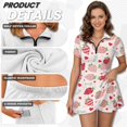 thumbnail image 7 of Psesaysky Pink Strawberry Womens Tennis Dress with Built in Shorts Sleeveless Valentine's Day Mini Dresses Plus Size for Ladies Going Out A Line Skater Sun Protection Exercise Outfit, 7 of 7