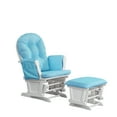 thumbnail image 2 of Shiloh Glider with Ottoman, White / Blue Swirl, 2 of 5