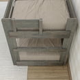 thumbnail image 5 of Max & Lily Twin over Twin Low Bunk Bed, Modern Farmhouse Solid Wood Bunk Beds for Kids, Driftwood, 5 of 9