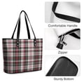 thumbnail image 4 of Clan Stewart Dress Tartan Plaid Pattern Tartan Woman Leather Handbags Large Tote Bag Fashion Portable Handbags With Zipper, 4 of 7