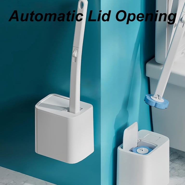 Plastic Toilet Brush,Toilet Bowl Brush And Holder Set,3-in-1 Toilet Cleaning Brush With Storage Space,Upgraded 2 Brushes,White price in UAE | Noon UAE