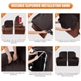 thumbnail image 4 of KINCAM Loveseat Recliner Cover 2-Pieces,Stretch Reclining Couch Cover with Pockets Daily Furniture Protection,Chocolate, 4 of 8