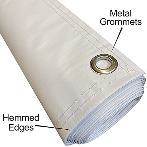 CO 3x10 Blank Vinyl Banner White 13oz Sign with Grommets / Hem