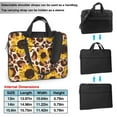 thumbnail image 2 of ZICANCN Laptop Case 14 inch, Leopard Print Sunflower Work Shoulder Messenger Business Bag for Women and Men, 2 of 9