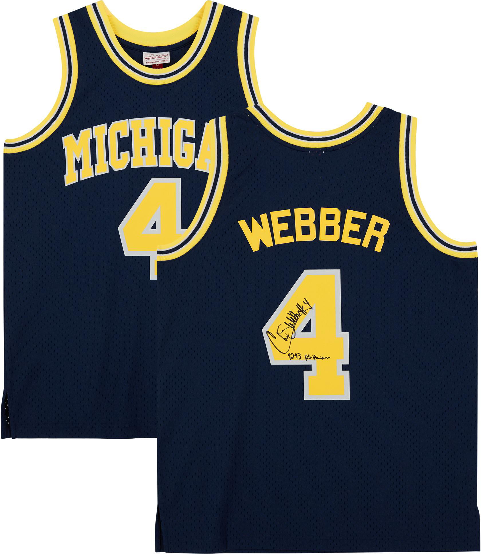 Chris Webber Blue Washington Bullets Autographed Mitchell & Ness