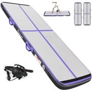 FBSPORT Air Track,  Inflatable Tumbling Mat Gymnastics Carbon Fiber Material Training Pad Gym Exercise Mat, 20 ft Length, Purple