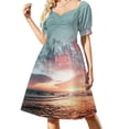 thumbnail image 2 of Gorgeous Ocean Sunset Sleeveless Dress women clothes women's evening dresses women dress, 2 of 7