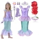 thumbnail image 2 of Disfraz de La Sirenita de Disney para niños y niñas, vestido de princesa Ariel para vacaciones de verano, ropa de playa, Cosplay de sirena, vestidos de cumpleaños, 2024, 2 of 5