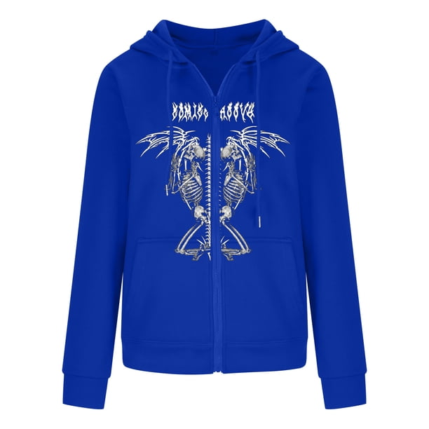 Sudadera Para Pareja Cuello Redondo Sudaderas Con Capucha de Gran Tamaño Moda Bolsillos Cárdigan Estampado Manga Larga Blusa Suelta Otoño Invierno Odeerbi ODB138085