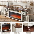 thumbnail image 6 of 70 inch Electric Fireplace TV Stand with 36.5" Electric Fireplace-Living Room TV Cabinet with Storage for TVs Up to 80" Entertainment Center，Modern Media Console, White, 6 of 9