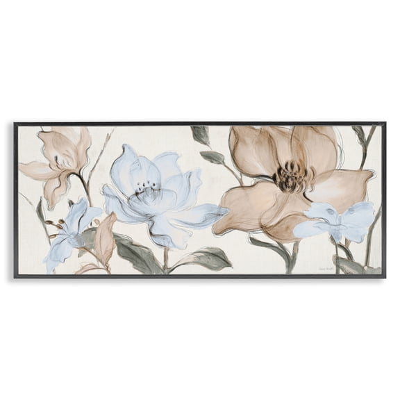 Stupell Industries Soft Whispering Florals Black Framed Giclee Art, design by Lanie Loreth