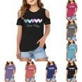 thumbnail image 7 of Fshinging Toddler Girls T Shirts Loose Fit Tops Sleeveless Printed (3 12 Years) Plus Size T-Shirts Size 5-6 Years, 7 of 7