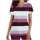thumbnail image 2 of Puntoco Liquidación de blusas cortas para mujer, moda informal para mujer, cuello en V, estampado, manga corta, bolsillo, vestido de enfermera, 2 of 5