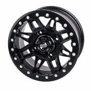 (4 Pack) 4/156 Tusk Wasatch Beadlock Wheel 15x7 5.0 + 2.0 Matte Black for Kawasaki Mule Pro-Fxt Ranch Edition Platinum 2022
