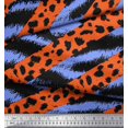 thumbnail image 3 of Soimoi Blue polyester Crepe Fabric Leopard & Wild Animal Skin Print Fabric by The Yard 52 Inch Wide, 3 of 3