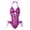 Purple, variant on Babydoll Lingerie for Women Tight Rimless Strap Bodysuit Mesh Lace One Piece Babydoll