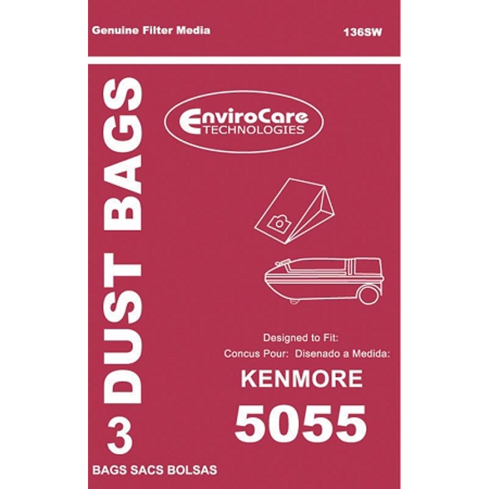 Kenmore Vacuum Bags 5055 3 Pack by Envirocare