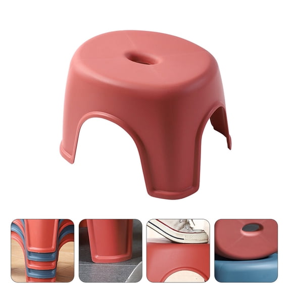 UPOUART Compact PP Anti-Skid Footstool, Multi, Simple Design for Indoor Home Use 1Pc
