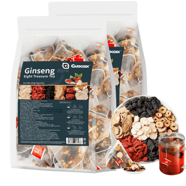 Kidney Ginseng Five Treasure Tea -Eight Treasure Tea with Wolfberry & Mulberry maca root- for Men's Health and Wellness Cleanse  2Pack (60 sachets)