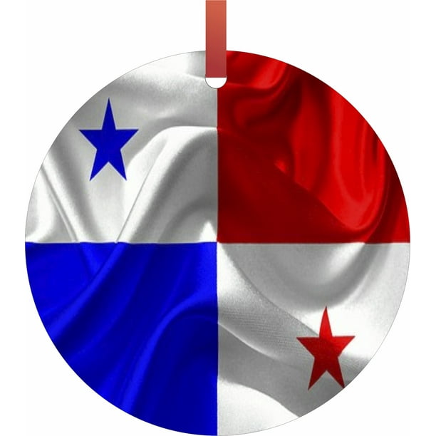 Panama Flag Feliz Navidad Flat Round Shaped Christmas Holiday Hanging Tree Ornament Disc Made In The U S A Walmart Com Walmart Com