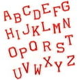 thumbnail image 3 of Alfabeto Mezcla de algodón Parches bordados Letra Vestido Ropa Insignias bordadas de bricolaje, Rojo seitruly HA7904-03B, 3 of 6