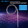 thumbnail image 5 of Steel Temperature Probe Pt100 RTD Sensor Cable 2M 98 mm 3 Wires -50 ~ 400 Celsius,1x cable Pt100 temperature sensor, 5 of 8